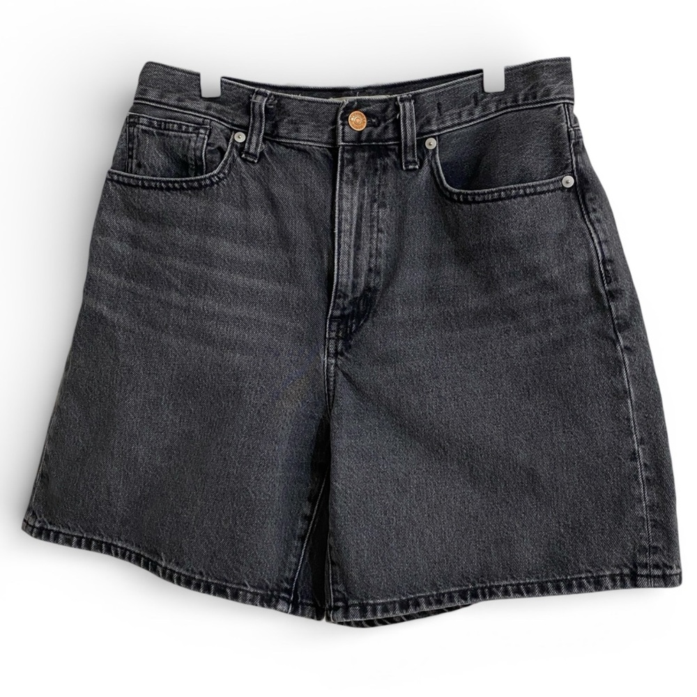 Madewell Black Baggy Jean Shorts